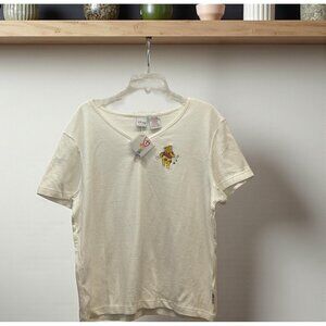 VTG Y2K Disney Winnie The Pooh XL  Short Sleeve Henley Shirt NOS NWT Kmart Tag